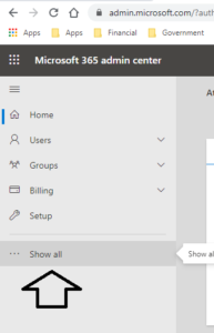 Office 365 Show Admin Centers