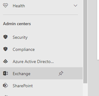 Office 365 Exchange Admin Center